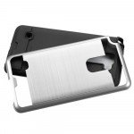 Wholesale LG Stylus 2 K520, LG G Stylo 2 LS775 Iron Shield Hybrid Case (Silver)